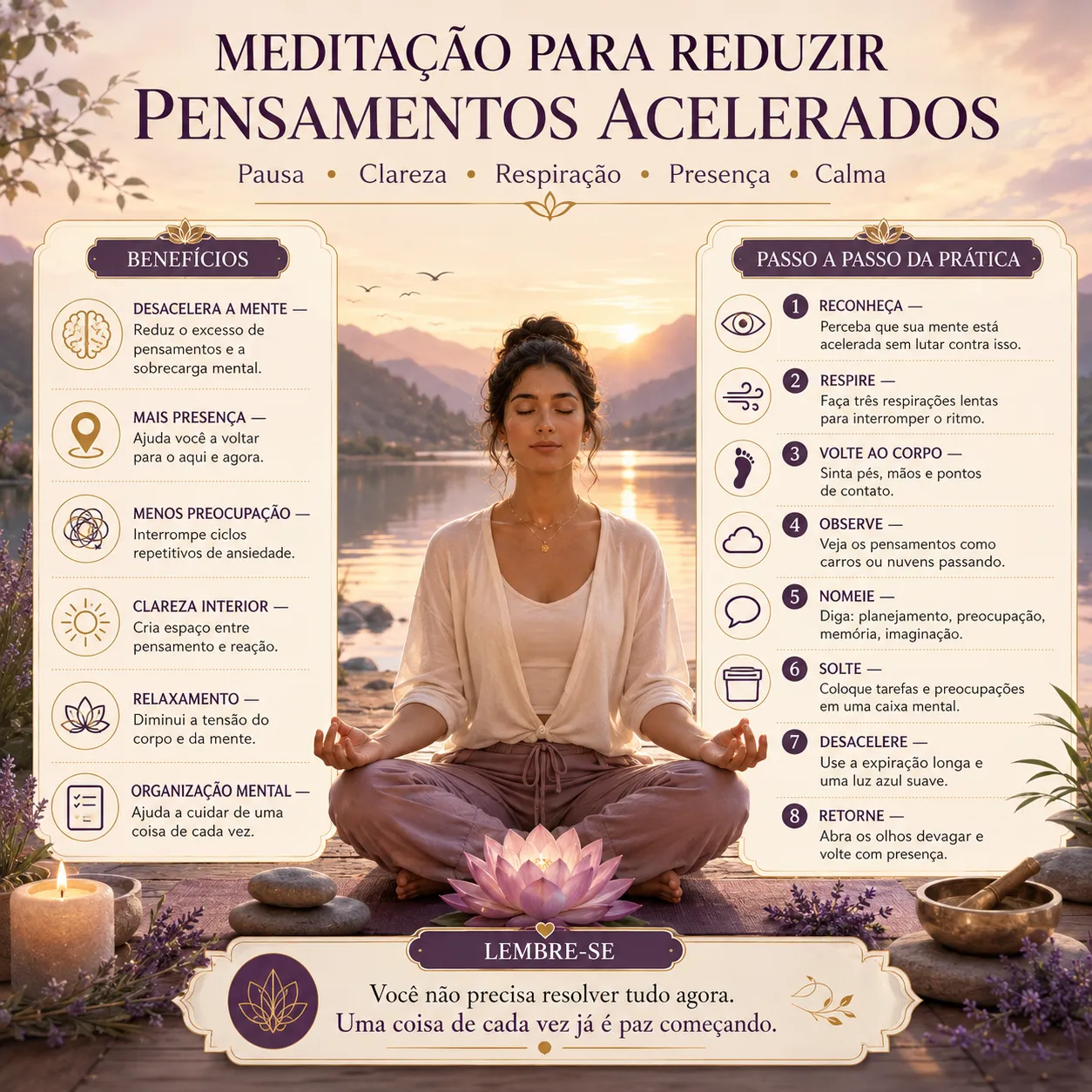 Meditação para Reduzir Pensamentos Acelerados
